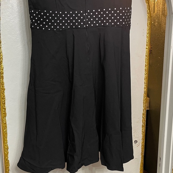 Hell Bunny Vixen Black Polka Dot Vintage Pinup Dress 2XL Rockabilly Retro - Picture 4 of 7